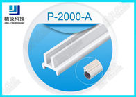 Logement pour carte en verre de tube d'alliage d'aluminium pour le carreau de 5mm et panneau acrylique pp dans P-2000-A blanc